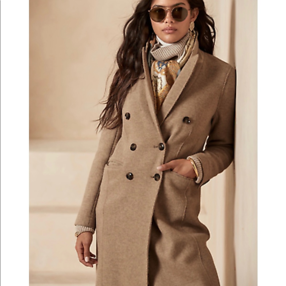 Unlined Italian Melton Car Coat Banana Republic